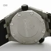 Audpi Royal Large Dial Oak Watch Mens Quartz Movement Wristwatch Piglet Royal Oak Offshore Diver 42mm 15703StOOA002CA01 BOX/PAPPER WN-A88S