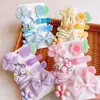 Hårtillbehör flicka Catoon Bow Flower Ealstic Band Hairpin Kid Hairclip Clip Pin Women Baby Headwear Hair Grip Set