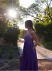 Grundläggande avslappnade klänningar Kvinna Elegant Purple Sleeveless Sling Dress Fashion Chic Loose Backless 2023 Summer Women High Street Robes YQ231025
