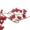 Décorations de Noël 180 cm guirlande de Noël plantes de baies artificielles vigne vert rouge baie vigne jardin maison décoration de Noël 231025