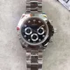 ST9 STAL MĘŻCZYZNA ZESTAWANIE SREBNY DIĘKSZA CERamid Bezel Limited Automatyczna mechanika 40 mm szafa szklana szklana męska męska zegarek gumowy pasek