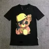 Phillip plain men designer pp crânio diamante t camisa de manga curta dólar urso marrom marca tee o-pescoço alta qualidade crânios camiseta tee251o