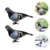 Garden Decorations 2 Pcs Outdoor Decors Household Fake Pigeons Figurine Miniature Statue Ornaments Bird Statues