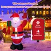 Christmas Decorations 1.5/1.8m Inflatable Santa Claus Christmas Snowman Outdoor Decor With Rotating LED Light Xmas Elk Pulling Sleigh Yard Garden Prop 231025