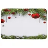 Tapis arbre de Noël décoration boule blanc cuisine paillasson chambre bain sol maison tenir porte tapis tapis décor à la maison 231025