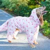 Vestuário para cães Labrador Golden Retriever Raincoat Impermeabilização All-Inclusive Quatro Pernas Desenhos Animados Grandes Roupas para Animais de Estimação