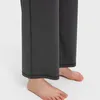 L-W031 Creora High-Rise Creora Loungeful Yoga Ponta de perna larga calça reta de calça respirável com drawcord nua sensação de moletom