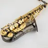 Wysoki EB Alt Saksofon Mosiądz Black Nickel Gold E Flat Sax Key Typ Instrument Drewna Wysokiej jakości Wysoka jakość w magazynie z akcesoriami