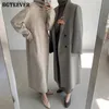 Basic Casual Jurken BGTEEVER Dikker Warme Vrouwen Gebreide Jurk Volledige Mouw Losse Coltrui Vrouwelijke Trui 2023 Herfst Winter Vestidos YQ231025