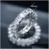 Band Ringe Kristall Ring Cz Zirkon Verlobung Hochzeit Band Ringe Für Frauen Männer Finger Party Schmuck Drop Lieferung Dhgarden Otpfh