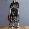 Базовые повседневные платья с принтом букв, свободный крой с лацканами, новое женское летнее черное платье-рубашка, праздничный большой уникальный халат в корейском стиле JJXD577 YQ231025