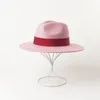 Berets Koreańska moda vintage Panama Jazz Fedora Hats for Women Men Casual Fine wełniane czapkę Chapeu Black Bowler