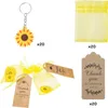 Party Favor 20 Sets Thank You Kraft Tags Keychains Organza Bag School Reward Gift Dropship