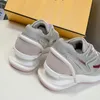 Fendyity più alta qualità beige Donne Fendyitys First Scarpe da corsa in tessuto Sneaker diagonali F a forma di Sleutte ondulate Sali ondulate Lingua Lettering Men Luxury DE