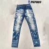 Lila Jeans brandneue Designer Herren Jeans Damen Denim Pant Destressed Ripped Biker Jean Slim Fit Motorcycle Men Kleidung