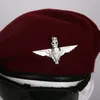 BERETS UK英国陸軍パラシュート連隊レッドウールロイヤルマルーンベレットハットミリタリーキャップ