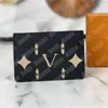 Empreinte Leather Card Holder Women Luxury Designer Name Cardholder Man Small Mini Wallet Letter Flower V Purse Photo Holders Wallets