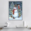 Dekoracje świąteczne 5D DIY AB VELVET CANVAS Diamond obraz Świąteczny śnieg Snowman Diamond Art Cross Stitch Mosaic Picture Handcraft Decor 231025