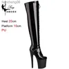 Stivali nuovi sexy 20 cm super tacchi sopra il ginocchio stivali alti alla coscia autunno club discoteca scarpe piattaforma stivali lunghi da donna scarpe da ballo poleL231025