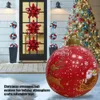 Decorações de Natal 60cm Ao Ar Livre Natal Inflável Decorado Bola LED Luz Xmas Árvore Decore PVC Bola Brilhante Decoração de Natal Presente Drop 231024