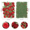 Kwiaty dekoracyjne 1PCS sztuczny panel ścienny 3D Flower tła Faux Roses na imprezę ślubna prysznic na zewnątrz dekoracja na zewnątrz