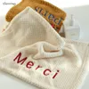 Towel Gerring INS Texture Square Quick Dry Letter Embroidery Hand Soft Water Absorption for Kitchen Bathroom 231025