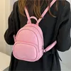 School Bags Women's Bag Backpack Small Square Shoulder Candy Color Fashion Travel Cute