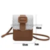 Bolsas de ombro Bolsas Bolsa de couro elegante bolsa de corpo cruzado Bolsa de ombro de pelúcia feminina Bolsa quadrada feminina Bolsa carteira elegantebolsasloja