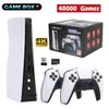 Kontrolery gier Joysticks GB5-P5 Konsola gier wideo 2.4G Podwójny kontroler bezprzewodowy 4K HD 64/128G Wbudowany 30000/40000 Gry retro dla PS1/GBA/FC/DM/N64 231024