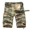 Shorts Mannen 2022 Mode Plaid Strand Heren Casual Camo Camouflage Korte Broek Mannelijke Bermuda Cargo Overalls285S