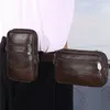 Sacs de taille Fannypack hommes sac de ceinture mâle fermeture éclair en cuir pochette de téléphone Fanny Packs 5.5 pouces 6 pouces étui homme sac à main