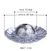 Doppelkessel, zusammenklappbar, für die Küche, Dampfgarer, Obstkorb, Netz-Gemüsekocher, erweiterbarer Edelstahl mit Stativ