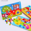 Puzzles 3D Puzzle en bois Puzzle jouet Montessori bébé jouets bois dessin animé animaux Puzzles jeu enfants début jouets éducatifs pour enfants cadeaux L231025