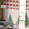 Tenda albero di Natale plaid sfondo voile tende trasparenti soggiorno tulle tenda della finestra camera da letto tende decorazioni per la casa 231024