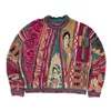 designerski sweter mężczyzn Kapital Vintage kolorowy styl retro etniczny Sweter jesienny dla mężczyzn Kolor okrągły Kobiety Kobiety