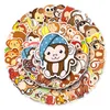 50 pezzi di simpatico cartone animato animale scimmia doodle decorazione creativa del frigorifero adesivo impermeabile fai da te per custodia del telefono portatile