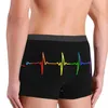 Caleçons pour hommes Boxer Shorts culottes arc-en-ciel battement de coeur LGBT sous-vêtements doux Gay Pride LGBTQ lesbienne mâle nouveauté grande taille