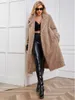 Women's Fur Faux Fur Women Winter Longer Faux Fur Warm Coat Long Sleeve Vintage Female Thick Teddy Bear Coat Casual Loose Oversize Outwears 231024