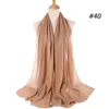 Sjaals Maleisië Stijl Moslim Hijaabs Vrouwen Effen Kleur Premium Chiffon Hoofddoek Wrap Effen Sjaals Hoofdband Onderdoek