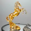 Christmas Decorations Luxury High-End Acrylic Artwork Ornament Crystal Horse Statue Room Decor Study Office Desktop Decorations Sculpture Crafts Gifts 231025