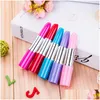 Stylos à bille en gros mignon rouge à lèvres stylos à bille Kawaii couleur bonbon stylo en plastique nouveauté article papeterie 5 couleurs bureau école B Dhq1X