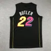 Mens Juventude Jimmy Butler 22 Basquete Jerseys Miamis Dwayne Dwyane 3 Wade 14 Tyler Herro Heates crianças crianças costuradas Jersey