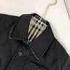 New cotton jacket for kids Winter Warm baby clothing Size 100-160 Checkered lining children overcoat Oct25