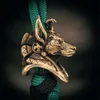 Bergsklättra Crampons 1pc Handgjorda Original Ancient Egyptian God of Death Brass Copper Paracord Beads Lanyard Pendants Knife EDC Tool 231024