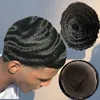 Mongolskie Dziewicze Human Hair Fragment 15 mm Wave 1b Czarna męska peruka 8x10 Toupee Pełna koronkowa jednostka dla czarnego mężczyzny