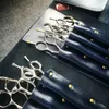 Salão de cabeleireiro TITAN tesoura de cabelo bolsa de couro para ferramentas de barbeiro caixa de pente de tesoura de salão de cabeleireiro suprimentos de ferramentas de estilo acessórios 231025