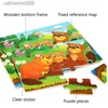 Puzzles 15*11cm 3D Puzzle Cartoon Animals Wood Puzzle Kids Cognitive Jigsaw Puzzle Baby Wooden Toys Educational Toys for ChildrenL231025