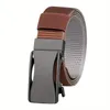 Ceintures Double couleur rotative automatique boucle imitation nylon ceinture pour le travail extérieur universel pour hommes