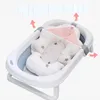 Baignoires Sièges Coussin de baignoire pour bébé Pliable Siège de bain pour bébé Coussin de soutien Born Chaise de baignoire pour bébé Anti-dérapant Doux Confort Coussin de corps Tapis 231025