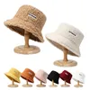 Chapeaux à large bord seau INS épais laine d'agneau chapeau en peluche fausse fourrure pêcheur pour femmes filles en plein air hiver chaud fluff bol automne rue casquettes 231025